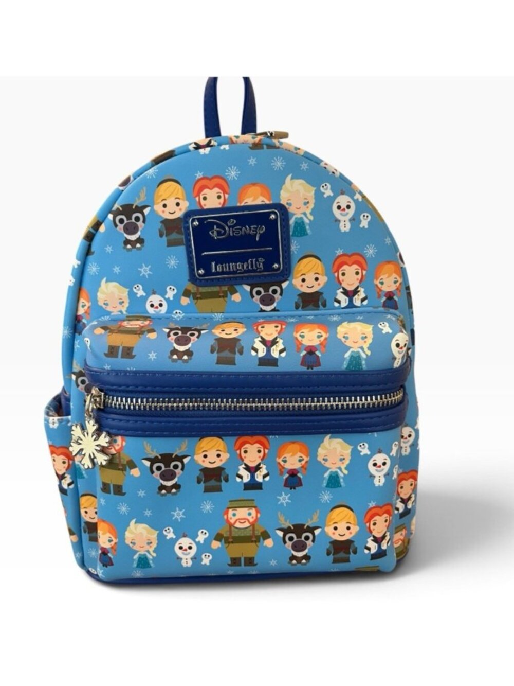 Loungefly Disney Frozen Chibi Characters AOP Mini Backpack Sven Olaf Elsa NWT